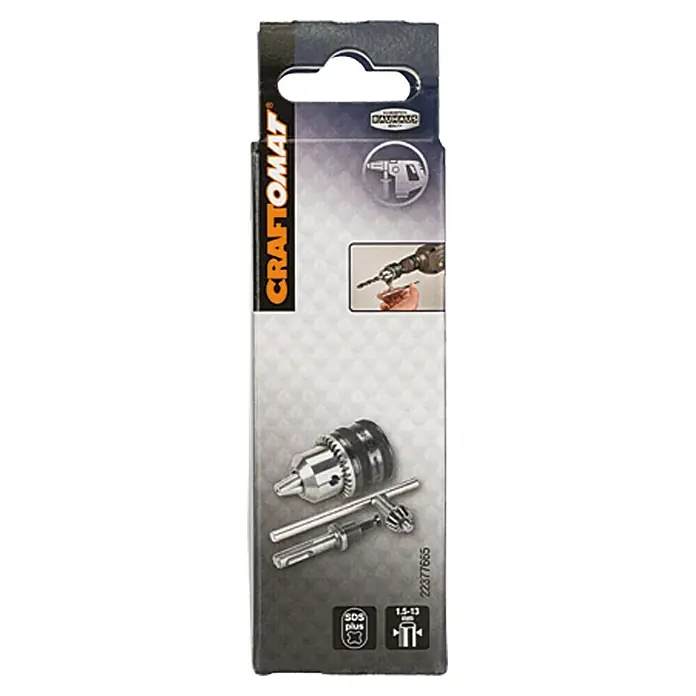 Craftomat Adapter SDS-plus - Stezni raspon: 1,5 mm - 13 mm, Namijenjeno za: Svrdlo s cilindričnom drškom, Udarne bušilice s drškom SDS-Plus - Pogled sprijeda