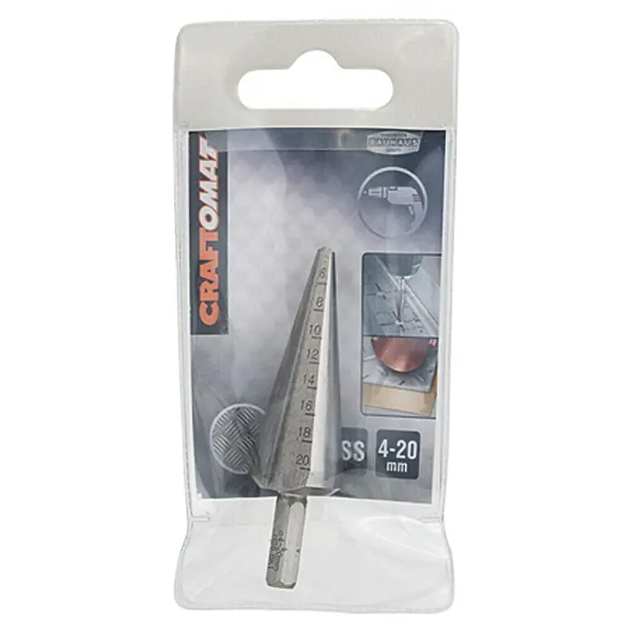 Craftomat Konusno svrdlo - HS čelik, 4 mm - 20 mm - Pogled sprijeda