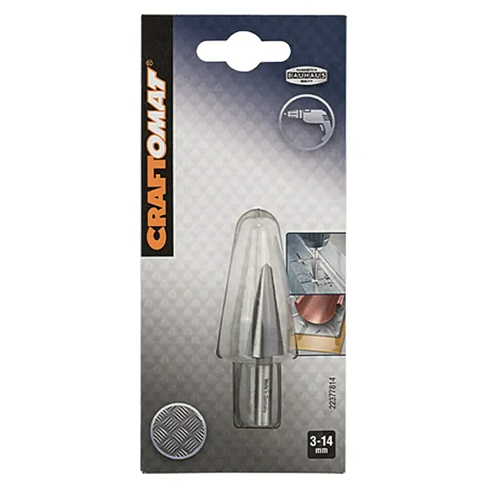 Craftomat Konusno svrdlo - 3 mm - 14 mm, CV čelik - Pogled sprijeda