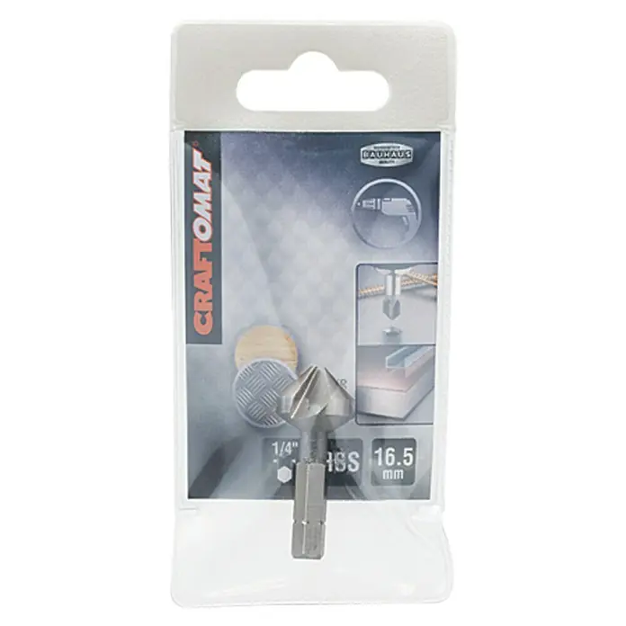 Craftomat Kegelsenker - Durchmesser Schaft: ¼″ Hex, Durchmesser: 16,5 mm - Vorderansicht