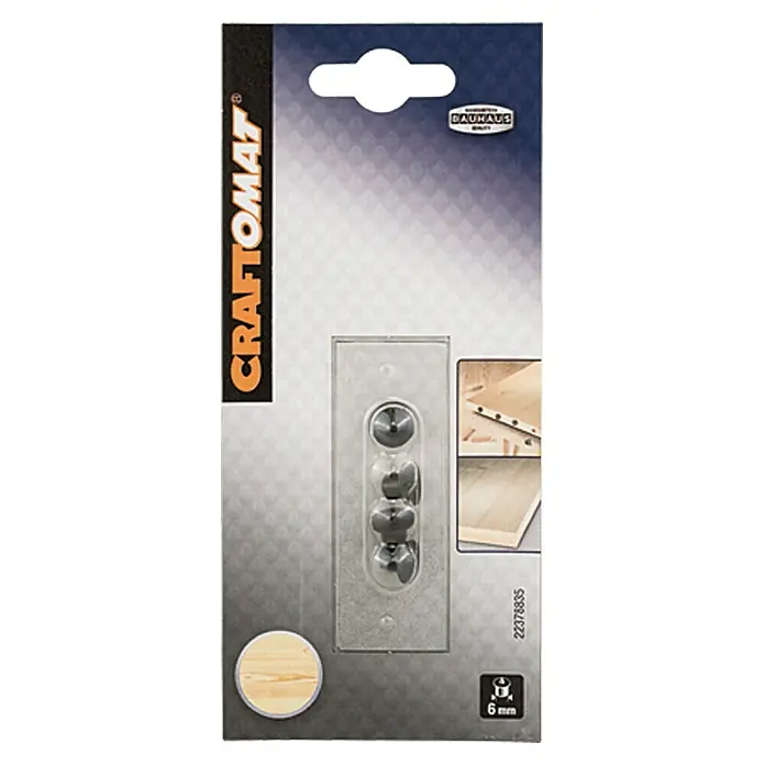 Craftomat Dübelsetzer - Durchmesser: 6 mm, 4 -tlg. - Vorderansicht