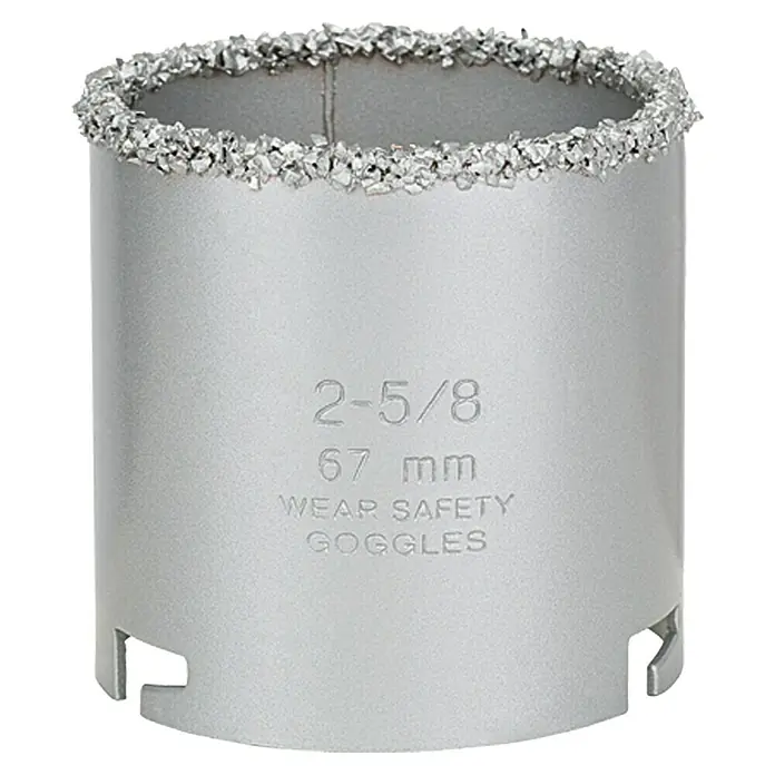 Craftomat Kruna za bušenje rupa u drvu - Rezni brid posipan tvrdim metalom, Promjer: 67 mm - Detaljan prikaz