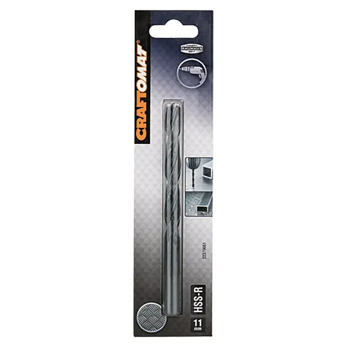 Craftomat Svrdlo za metal HSS-R - Promjer: 11 mm, Duljina: 142 mm, Radna duljina: 94 mm - Pogled sprijeda