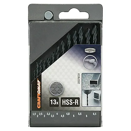 Craftomat  Set svrdla za metal HSS-R