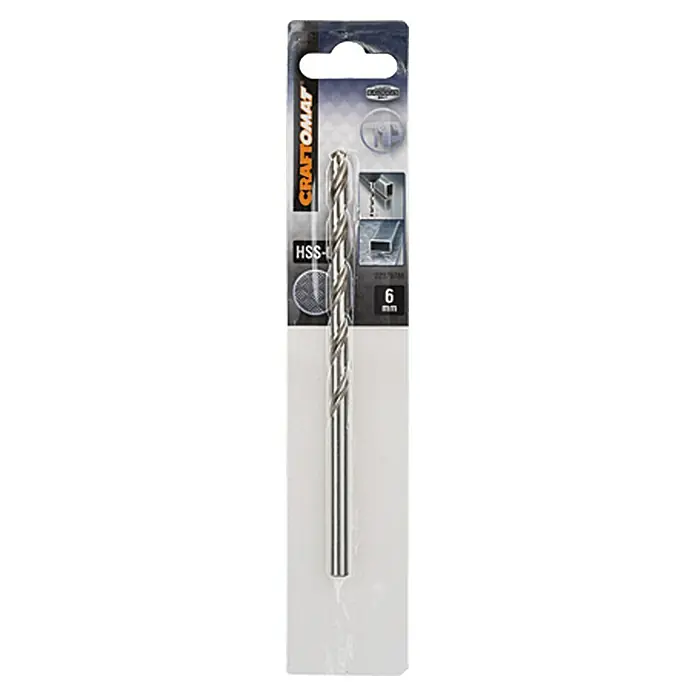 Craftomat Svrdlo za metal HSS-G - Promjer: 6 mm, Radna duljina: 91 mm - Pogled sprijeda