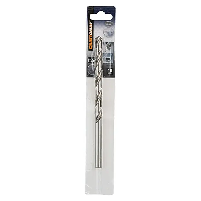 Craftomat Svrdlo za metal HSS-G - Promjer: 10 mm, Radna duljina: 121 mm - Pogled sprijeda