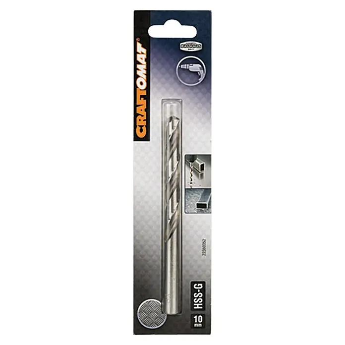 Craftomat Svrdlo za metal HSS-G - Promjer: 10 mm, Duljina: 133 mm - Pogled sprijeda