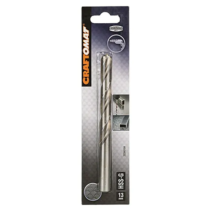 Craftomat Svrdlo za metal HSS-G - Promjer: 13 mm, Duljina: 151 mm - Pogled sprijeda
