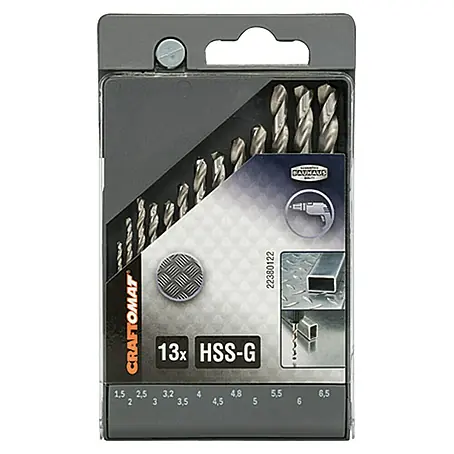 Craftomat  Set svrdla za metal HSS-G