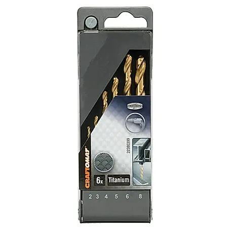 Craftomat  Komplet svrdla za metal HSS-TiN