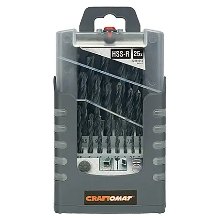 Craftomat  Set svrdla za metal HSS-R Gripbox