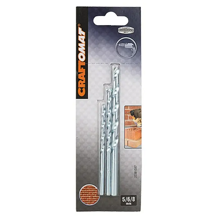 Craftomat Set svrdla za kamen - 3 -dij. - Pogled sprijeda