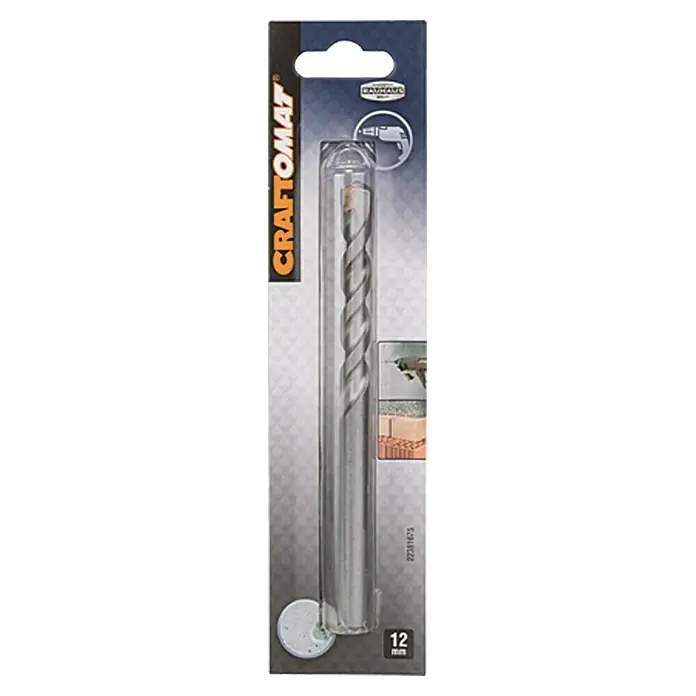Craftomat Svrdlo za beton - Promjer: 12 mm, Duljina: 150 mm - Pogled sprijeda