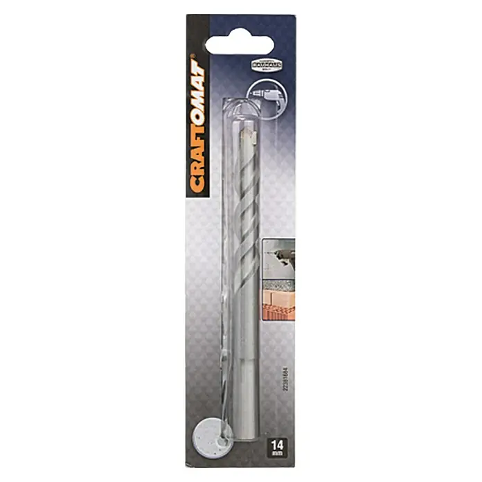 Craftomat Svrdlo za beton - Promjer: 14 mm, Duljina: 150 mm - Pogled sprijeda