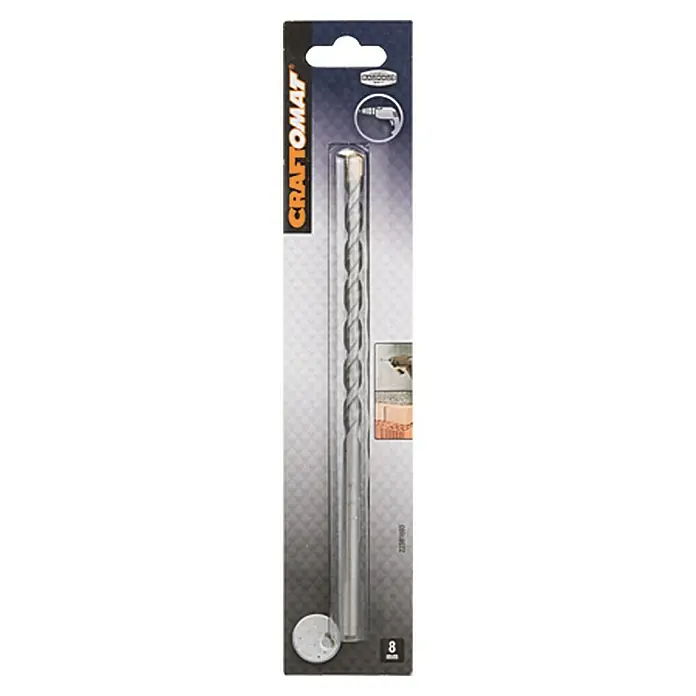 Craftomat Svrdlo za beton - Promjer: 8 mm, Duljina: 200 mm - Pogled sprijeda