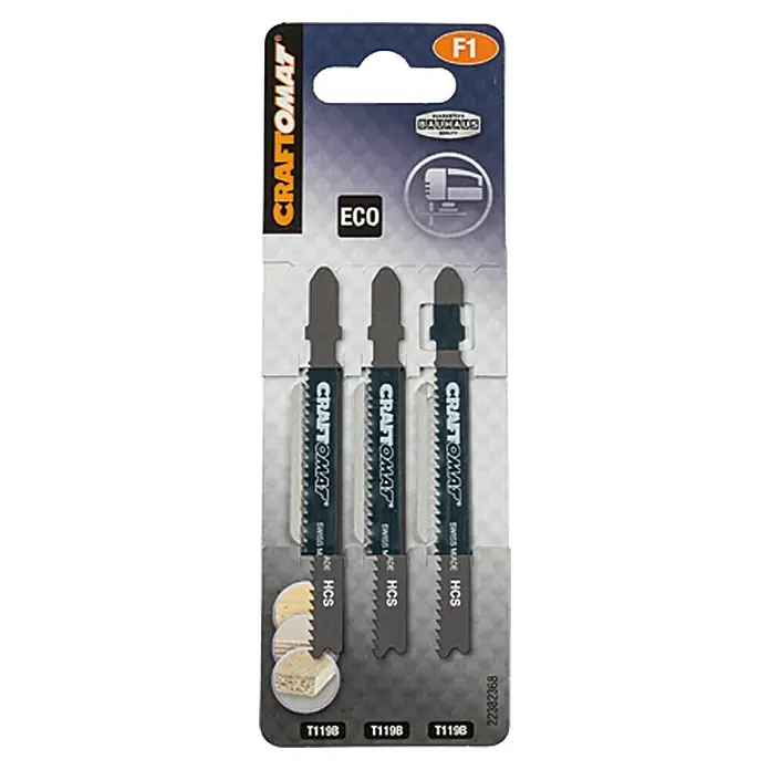 Craftomat List za ubodnu pilu T 119 B - Meko drvo / ploča od iverice, 3 -dij., T-završetak