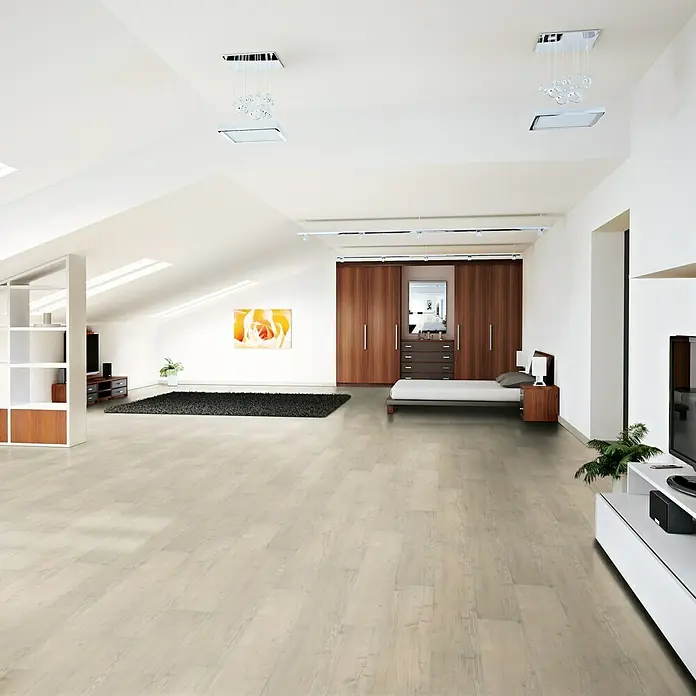 b!design Suelo de vinilo Clic Pino Iceberg - 1.220 x 180 x 4 mm, Efecto madera campestre