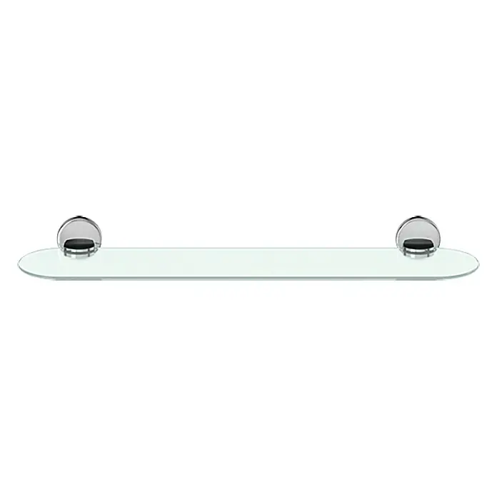 Lenz Flame Glasablage - Breite: 60 cm, Befestigung: Kleben/Schrauben, Verchromt - Rechte Seitenansicht