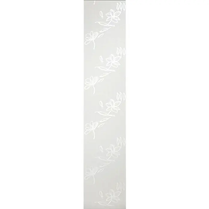 Expo Ambiente Flächenvorhang Flower - 60 x 300 cm, Weiß, 65 % Polyester, 35 % Rayon - Vorderansicht