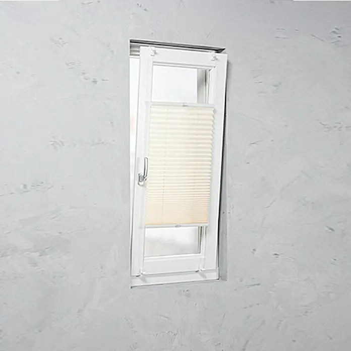 Plissee zavjesa Basic VS TL - Š x V: 45 x 130 cm, Kremasto - Pogled sprijeda