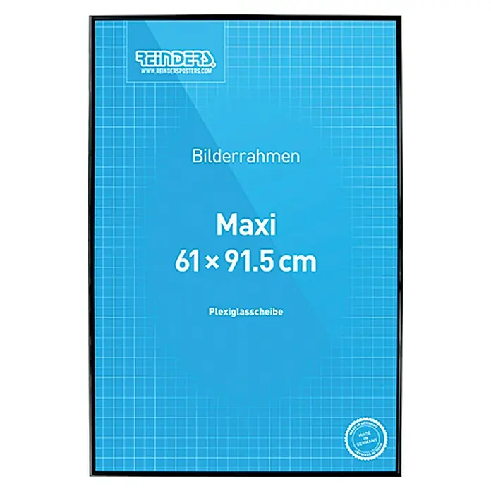 Bilderrahmen Maxi - Schwarz, 91,5 x 61 cm - Vorderansicht