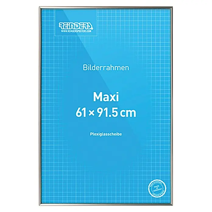 Bilderrahmen Maxi - Silber, 91,5 x 61 cm - Vorderansicht