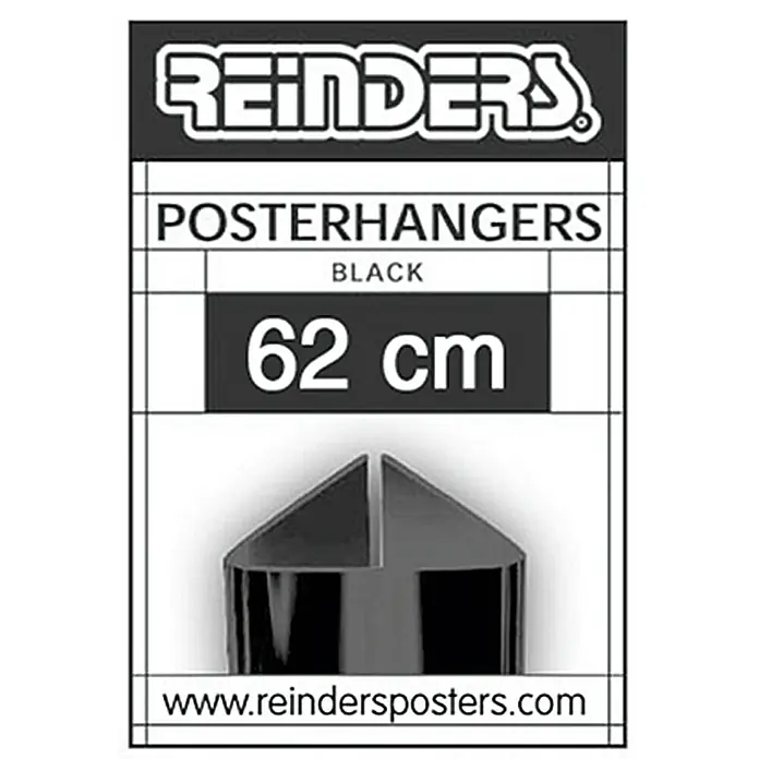 Posterschienen - Schwarz, 62 x 1,4 cm - Vorderansicht