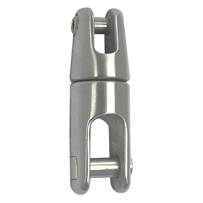 Ankerwirbel - 6 - 8 mm Kette, Drehbar, Edelstahl, Wallnuss