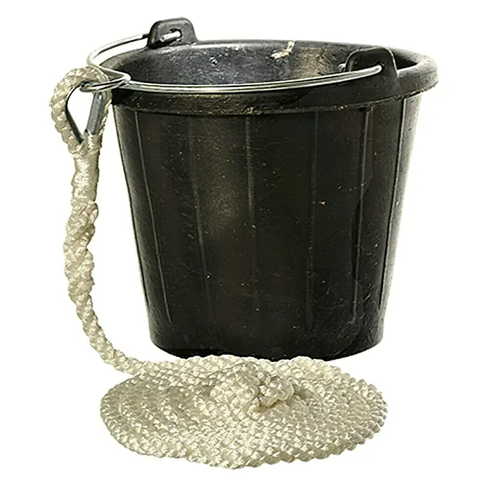 Schlagpütz - 8 l, Gummi, Höhe: 23 cm, Schwarz