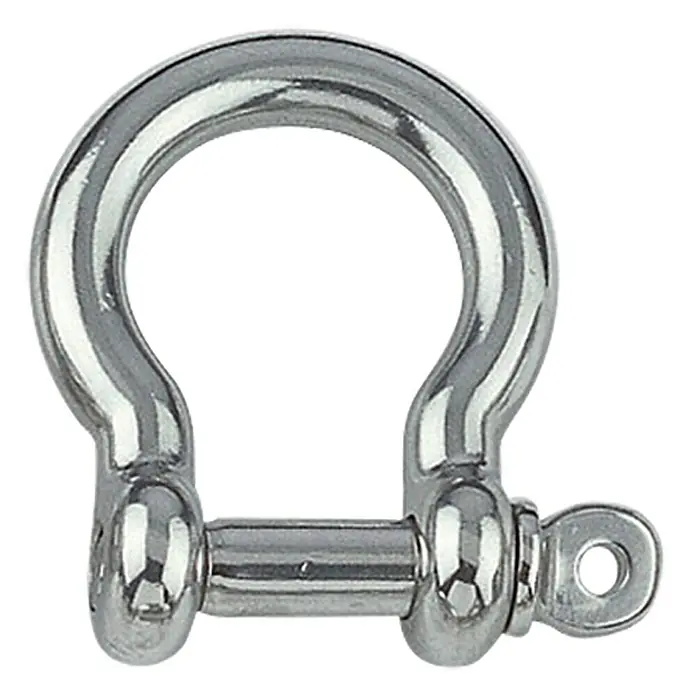 Rundschäkel - Bolzendurchmesser: 10 mm, Rund geschweift, Edelstahl, A4