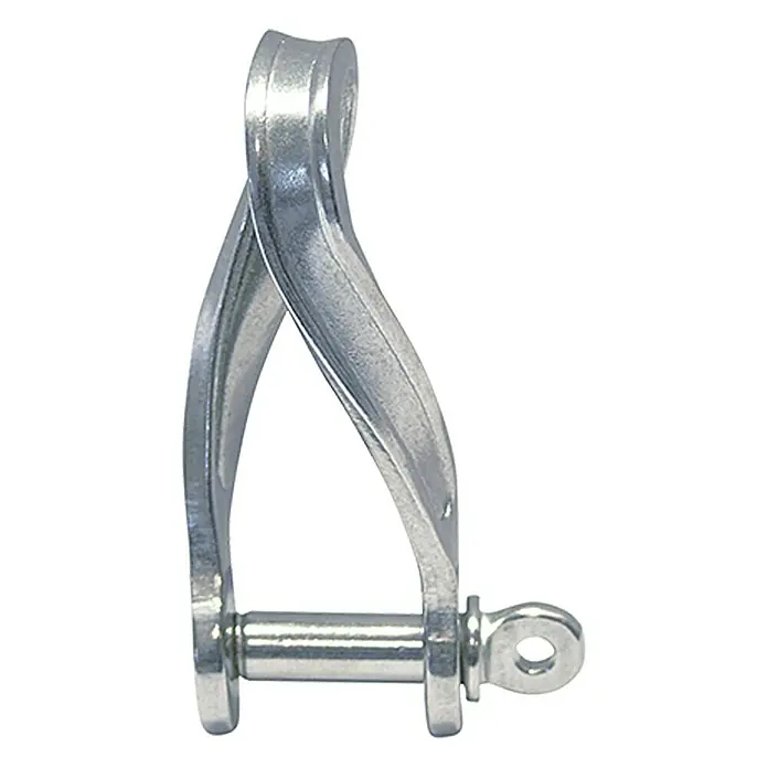Flachschäkel - Bolzendurchmesser: 4 mm, Flach gedreht, Edelstahl, A4