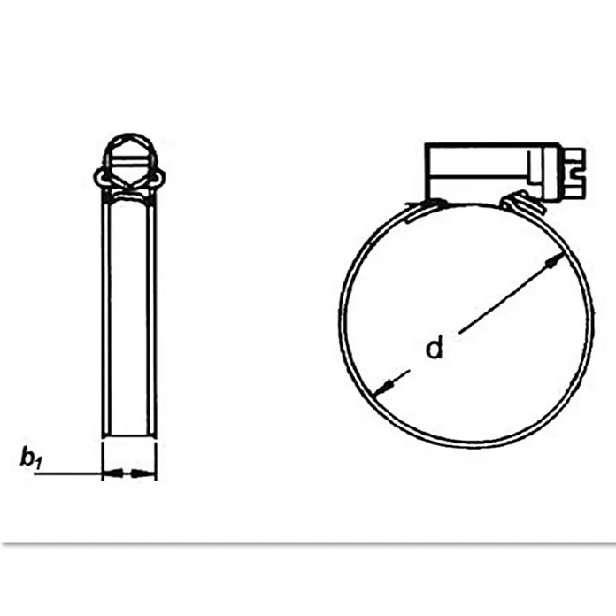 Schlauchschelle - Spannbereich: 25 - 40 mm, 12 mm, Edelstahl, A4