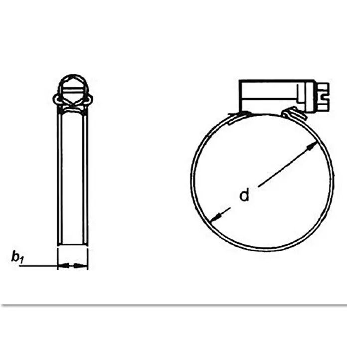 Schlauchschelle - Spannbereich: 20 - 32 mm, 12 mm, Edelstahl, A4