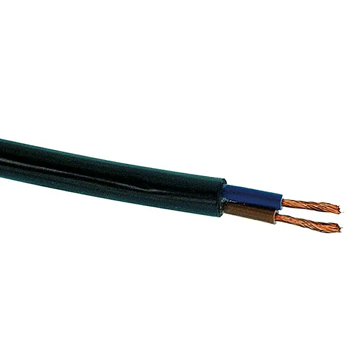 Litze kabel, per meter HO5VV-F - Doorsnede: 2,5 mm², Zwart, Spanning: 230 V, Aantal aders: 2 st., Op maat gemaakt verkrijgbaar