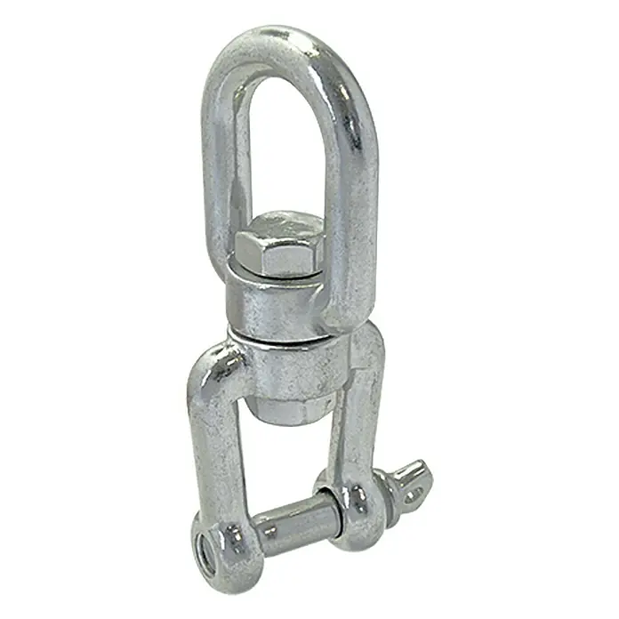 Wirbelschäkel - Bolzendurchmesser: 8 mm, Bruchlast: 2.000 kg, Auge-Gabel, Edelstahl, A4