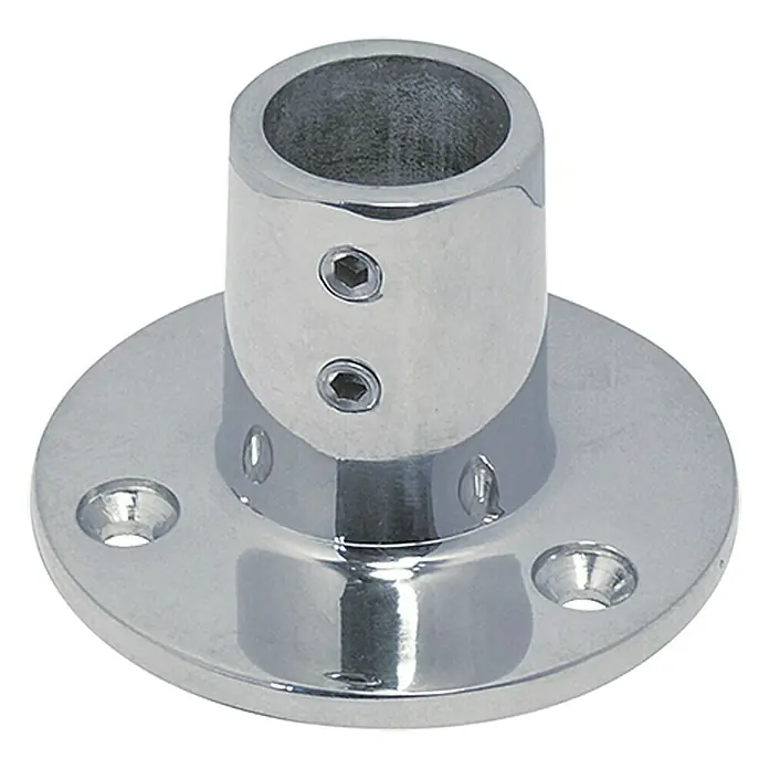 Relingfuß - Neigungswinkel: 90 °, Durchmesser: 22 mm, Edelstahl, A4