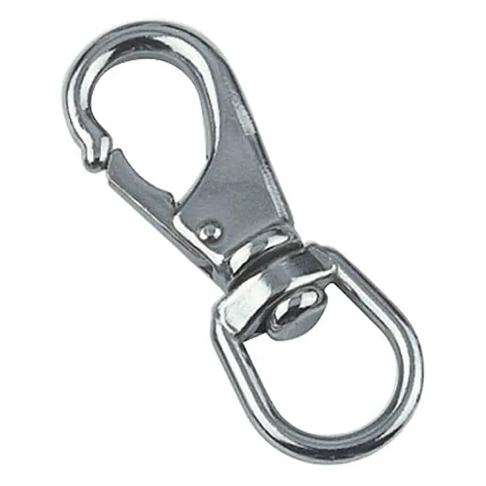 Schnapphaken - Durchmesser: 16 mm, Länge: 8,6 cm, Wirbelauge, Edelstahl, A4