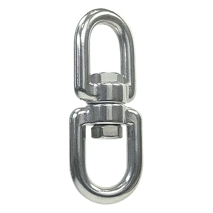 Wirbelschäkel - Bolzendurchmesser: 8 mm, Bruchlast: 2.000 kg, Auge-Auge, Edelstahl, A4