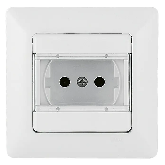 Voltomat MIKRO Feuchtraum-Steckdose - Transparent/Weiß, Unterputz, IP44