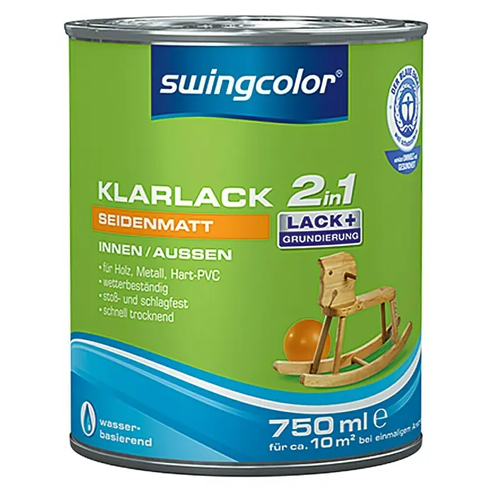 swingcolor 2in1 Klarlack - Farblos, 750 ml, Seidenmatt