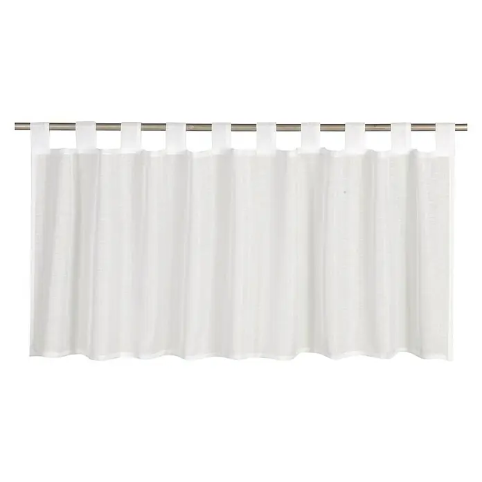 Elbersdrucke Bistrogardine Effecto - Weiß, 140 x 48 cm, 100 % Polyester - Vorderansicht