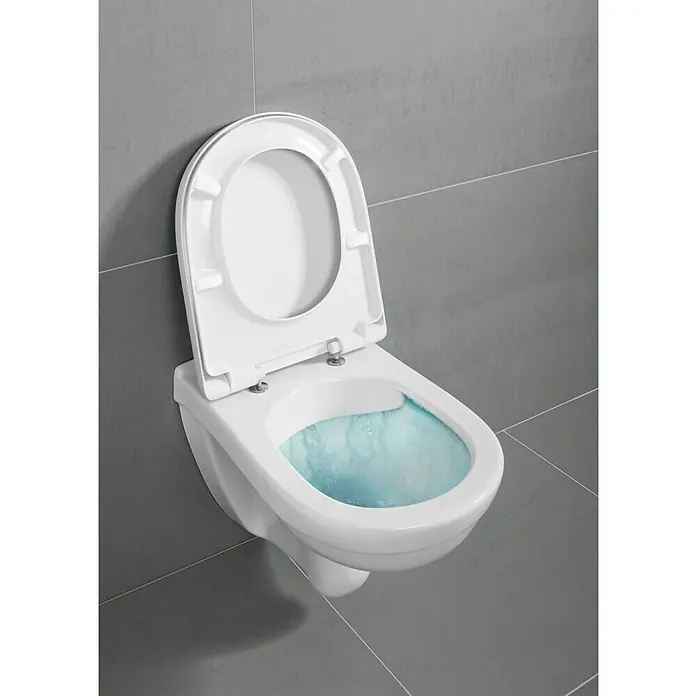 Villeroy & Boch Komplet zidne WC školjke Targa Style - Bez ruba, Bez posebne glazure, Oblik ispiranja: Duboko, WC odvod: Vodoravno, Bijele boje