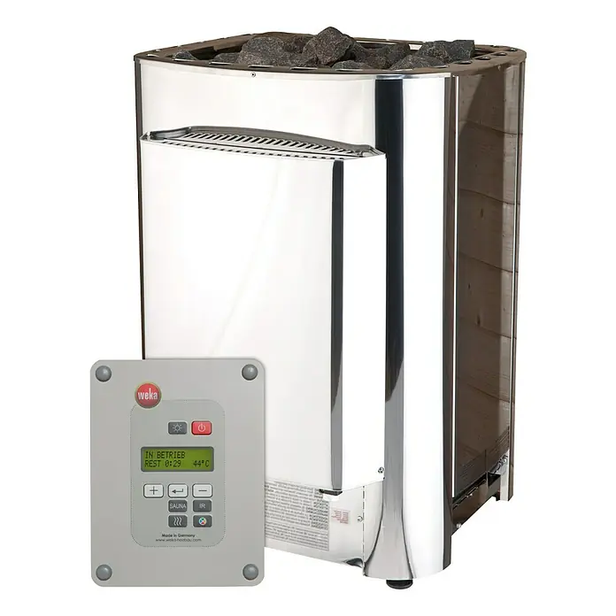 Weka Saunaofen-Profi-Set OS - 11 kW, Mit externer Steuerung, Raumheizvermögen: 16 m³ - Vorderansicht