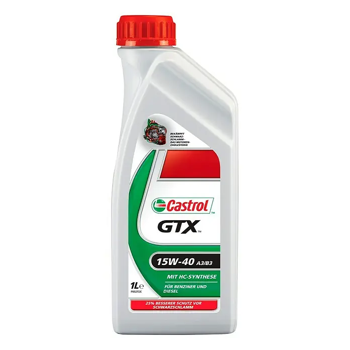 Castrol Mehrbereichsöl GTX - 15W-40, A3/B3, 1 l - Vorderansicht