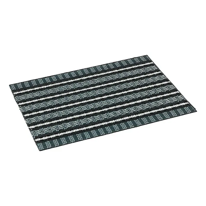 Astra Fußmatte Poly Brush - Schwarz/Silber, 40 x 60 cm, 100 % Polypropylen