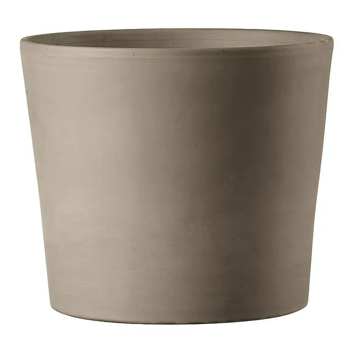 Deroma Grafite Pflanztopf Vaso Cilindrico - Außenmaß (Ø x H): 30,6 x 26 cm, Naturmaterialien, Graphit - Vorderansicht