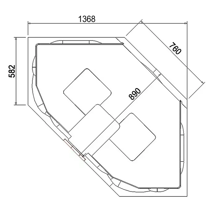 Ottofond Wannenträger Mostar - Passend für: Ottofond Eckbadewanne Mostar 140 x 140 cm