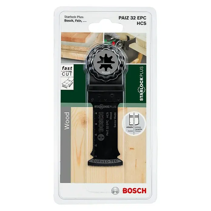 Bosch Nastavak za višenamjenski alat Wood PAIZ 32 EPC - 60 x 32 mm, Sustav STARLOCK-Plus - Pogled sprijeda