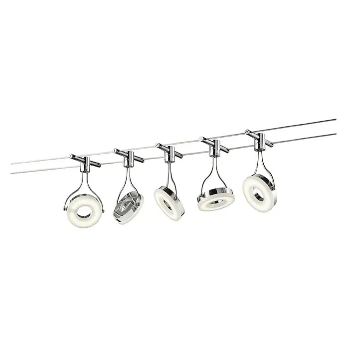 Reality Leuchten LED-Deckenstrahler Rennes - 19 W, L x B x H: 500 x 11 x 17 cm, Chrom, Warmweiß - Ansicht von unten