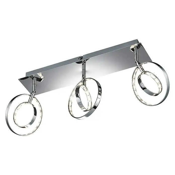 Reality Leuchten LED-Deckenleuchte - 12 W, L x B x H: 45 x 12 x 15,5 mm, Chrom, Warmweiß - Ansicht von unten